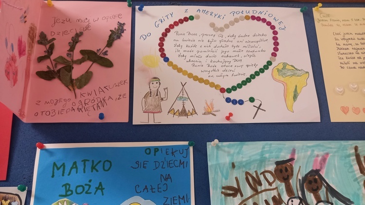 Misyjne prace dzieci z przedszkola