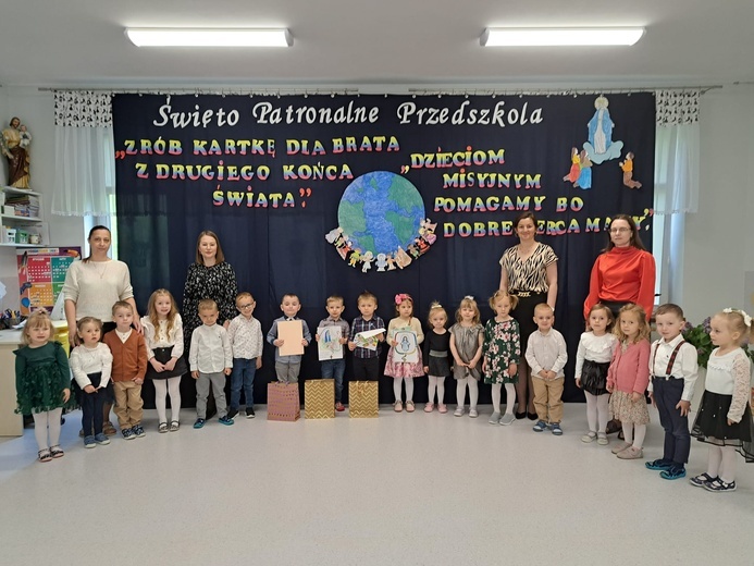 Misyjne prace dzieci z przedszkola