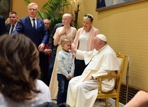 Chore dzieci z Wrocławia u papieża Franciszka