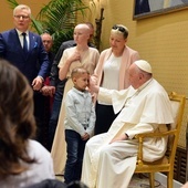 Chore dzieci z Wrocławia u papieża Franciszka