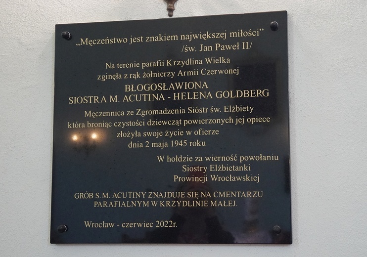 Pielgrzymka do grobu i miejsca męczeństwa bł. s. M. Acutiny