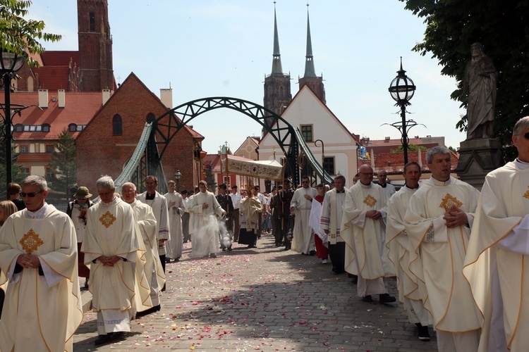 Centralna procesja Bożego Ciała we Wrocławiu 2023