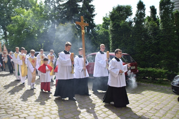 Procesja Bożego Ciała z bp. Piotrem Gregerem w Bielsku-Bialej - 2023