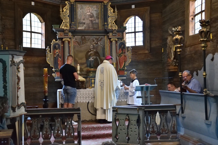 Wizyta bp. Piotra Przyborka na koloniach Caritas AG