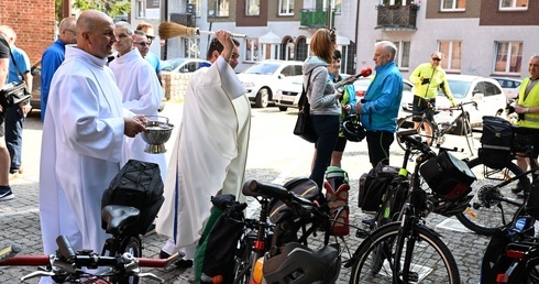 Pielgrzymka rowerowa - wyjazd z Koszalina