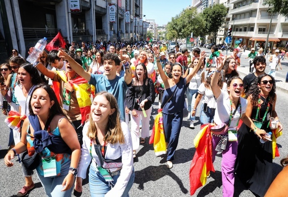 Uczestnicy Światowych Dni Młodzieży w Lizbonie.