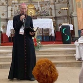 Bp Marek Solarczyk na ŚDM 2023, gdzie wygłosił konferencję do uczestników spotkania młodych.