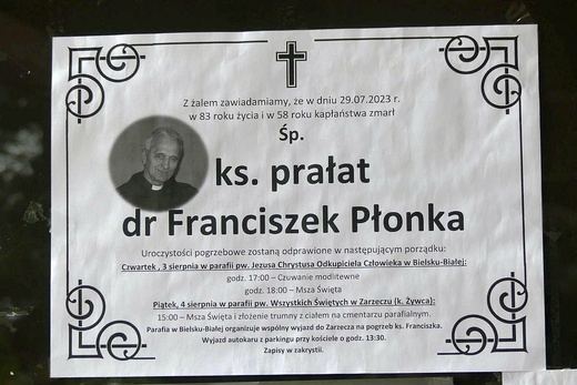 Uroczystości pogrzebowe śp. ks. Franciszka Płonki na os. Karpackim w Bielsku-Białej