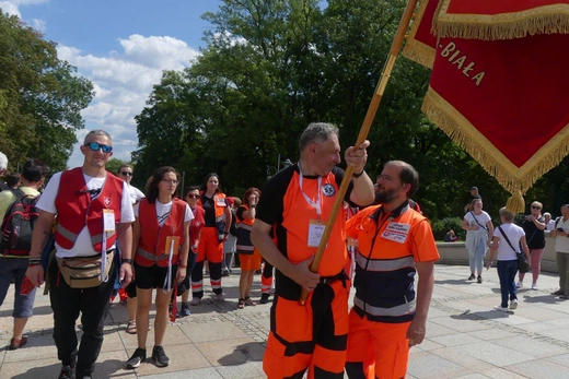 Powitanie 32. Pieszej Pielgrzymki Diecezji Bielsko-Żywieckiej na Jasnej Górze - 2023