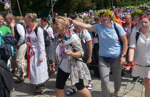 Powitanie 32. Pieszej Pielgrzymki Diecezji Bielsko-Żywieckiej na Jasnej Górze - 2023