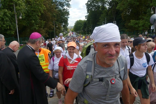 Powitanie 32. Pieszej Pielgrzymki Diecezji Bielsko-Żywieckiej na Jasnej Górze - 2023