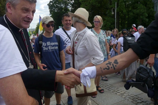 Powitanie 32. Pieszej Pielgrzymki Diecezji Bielsko-Żywieckiej na Jasnej Górze - 2023