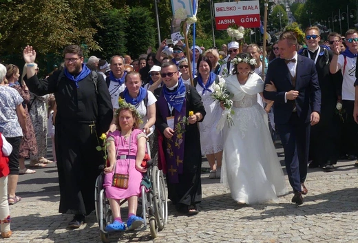 Powitanie 32. Pieszej Pielgrzymki Diecezji Bielsko-Żywieckiej na Jasnej Górze - 2023