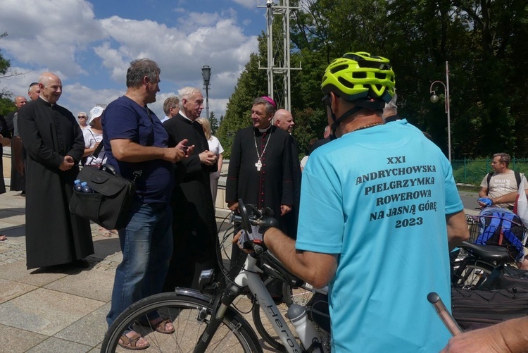 Powitanie 21. Andrychowskiej Pielgrzymki Rowerowej na Jasnej Górze - 2023