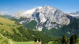 Rekordowa temperatura na szczycie najwyższego masywu w Dolomitach