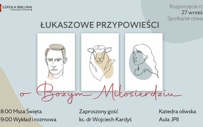 Inauguracja zajęć w Szkole Biblijnej AG - zaproszenie