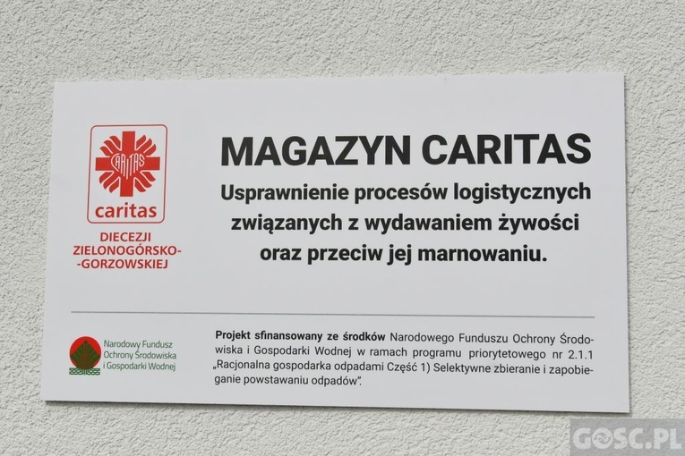 Zielona Góra. Uroczyste otwarcie Magazynu Pomocy Żywnościowej Caritas