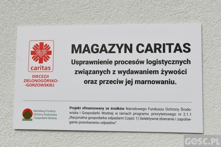 Zielona Góra. Uroczyste otwarcie Magazynu Pomocy Żywnościowej Caritas