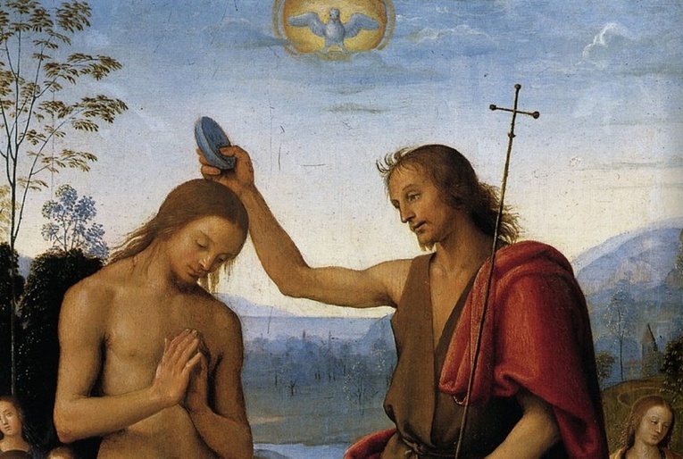 Perugino, Chrzest Jezusa.