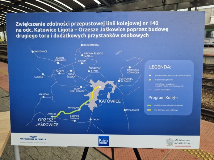 Śląskie. Spółka PKP PLK podpisała umowę m.in. na projekt drugiego toru z Katowic do Orzesza 