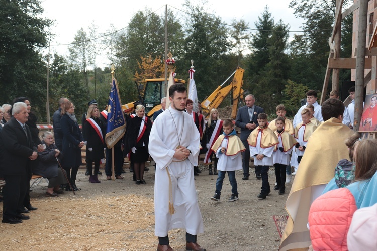 Chojnik. Uroczystość wmurowania kamienia węgielnego