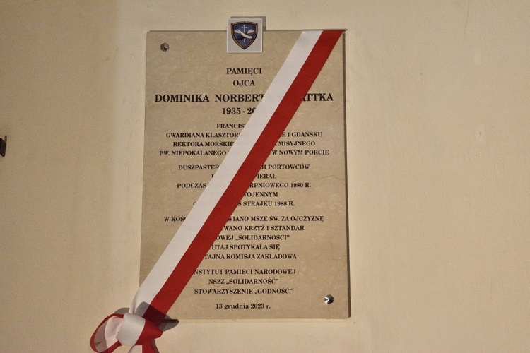 Upamiętnienie o. Domnika Kabattka