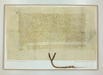 Jeden z dokumentów pergaminowych z XV w.