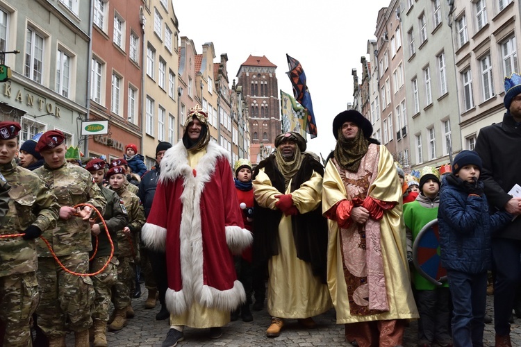 Trzej Królowie na ulicach Gdańska