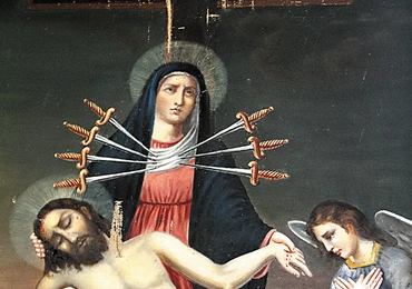 Matka Boska Bolesna. Obraz w klasztorze franciszkanów w Stambule.