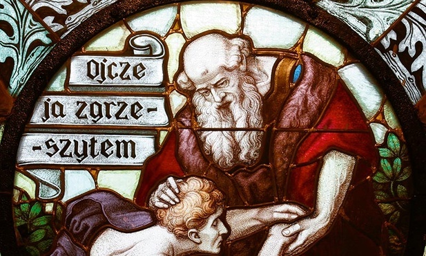 Witraż w kościele pw. Najświętszego Serca Pana Jezusa w Brzezinach Śląskich.