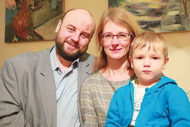 Edyta Pać i jej mąż Tomasz z najmłodszym synem. To m.in. z ich inicjatywy powstało lubelskie koło ZDR.