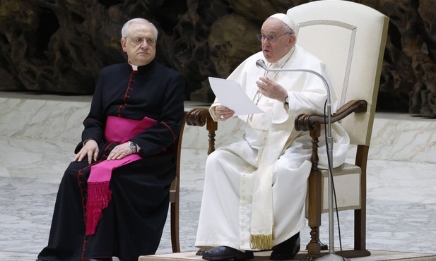Franciszek podczas  audiencji generalnej