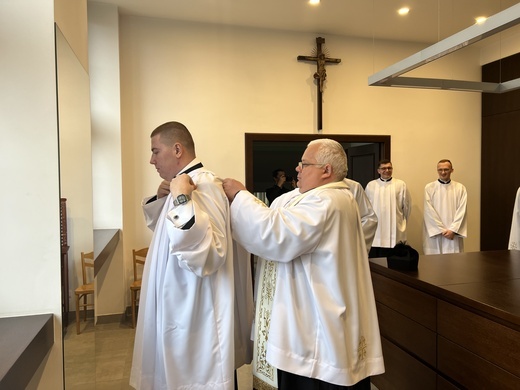 Wyższe Śląskie Seminarium Duchowne. Obłóczny alumnów III roku