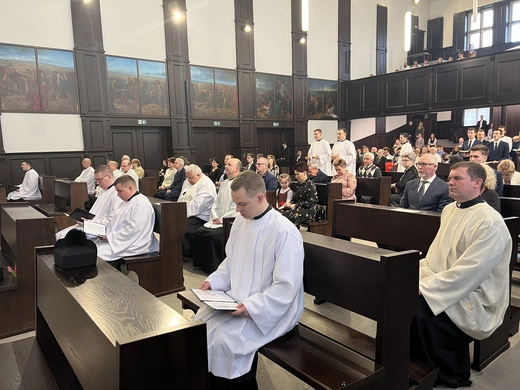 Wyższe Śląskie Seminarium Duchowne. Obłóczny alumnów III roku