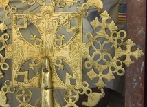 Fragment etiopskiego krzyża procesyjnego