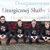 	Animatorzy-koordynatorzy kursantów, od lewej: Rafał Gamża, Damian Uznański, Mikołaj Sorkowicz i Jan Piszczek. 