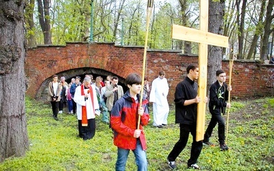 Nabożeństwo w parku dzikowskim przez lata prowadził nieżyjący już ks. Michał Józefczyk.