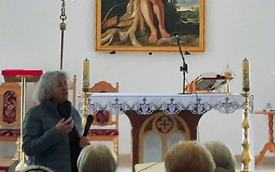 ▲	Na konferencji w kościele pw. św. Sebastiana wystąpiła m.in. psycholog Jadwiga Orzechowska.