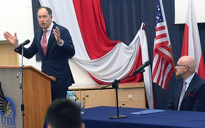 Prelegent mówił o relacjach polsko-amerykańskich dziś i w perspektywie jutra.