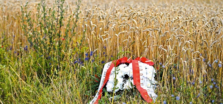 Wieniec złożony w miejscu nieistniejącej polskiej wsi na Wołyniu.