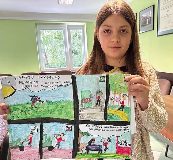 	Maja Kata ze swoją pracą.