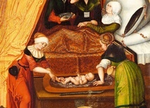 Lucas Cranach starszy
NARODZINY 
ŚW. JANA CHRZCICIELA 
olej na desce, 1518
Zamek Skokloster (Szwecja)