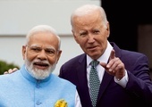 Premier Indii Narendra Modi i prezydent USA Joe Biden.