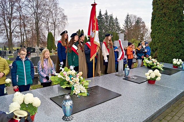 	Społeczność szkolna do dziś opiekuje się mogiłami polskich żołnierzy.