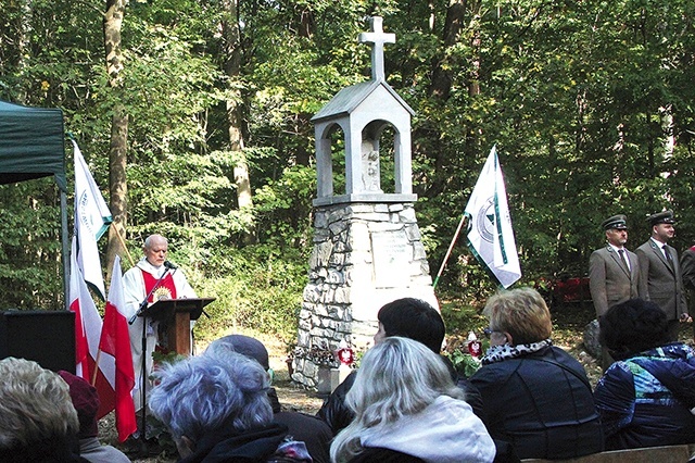 	Przy kapliczce homilię podczas Mszy św. polowej wygłosił ks. Roman Panek.