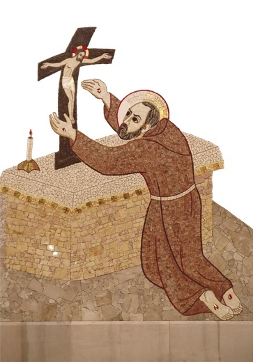 Ściany kościoła pw. św. ojca Pio w sanktuarium w San Giovanni Rotondo pokrywają mozaiki przedstawiające sceny z życia stygmatyka. Ich autorem jest jezuita Marco Rupnik.