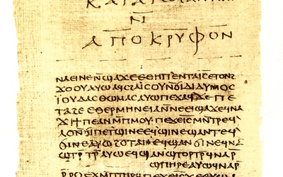 Zakończenie apokryfu Jana i początek Ewangelii Tomasza w kodeksie Nag Hammadi II, pochodzącym z IV wieku.