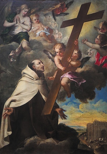 Antoine Ranc,  „Ekstaza św. Jana  od Krzyża” (fragment), ok. 1705, kościół św. Mateusza w Montpellier.