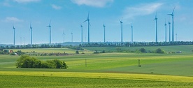 Od sierpnia 2022 r. do sierpnia 2023 r. łączna moc zbudowanych w Polsce wiatraków wzrosła o 15 proc.