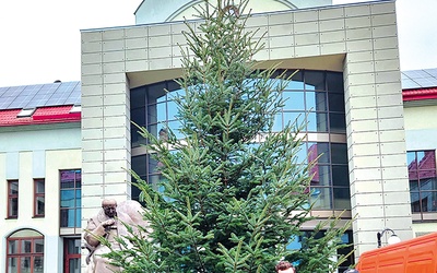 	„Choinkowa”  ekipa przy bożonarodzeniowym drzewku A.D. 2023.